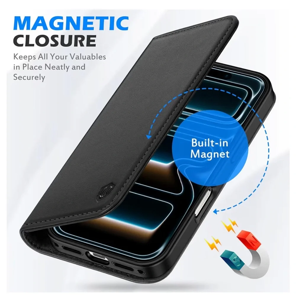 IPhone 17 pro max Wallet Case - Black - Picture 6 of 12